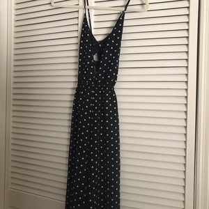 Navy blue Polka dot jumpsuit size small